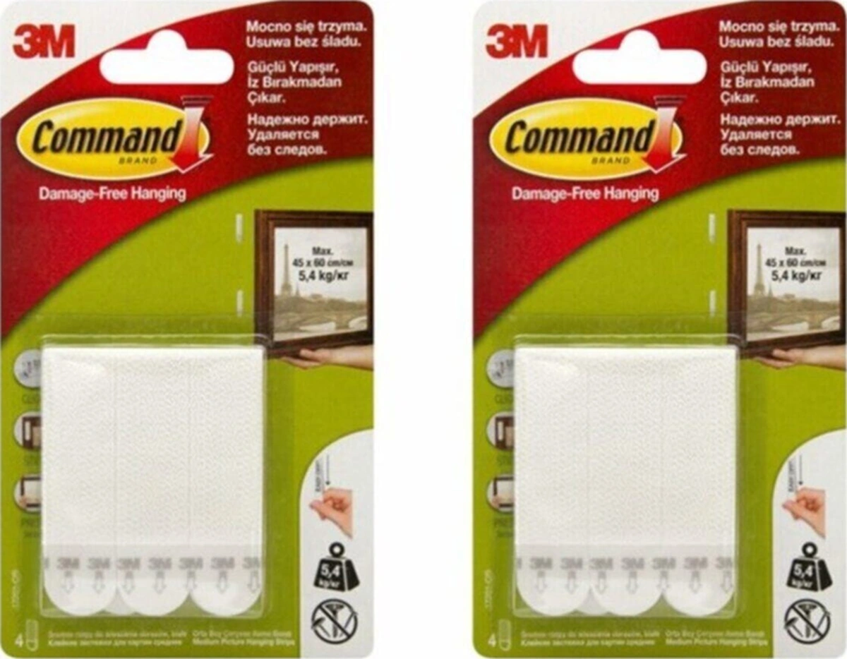 Command 17201-4pk Orta Boy Cırt Cırt Bant 2'li Set