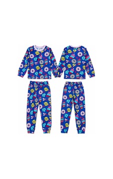 Siparisbox 2 'li Takım Kız Çocuk Pijama Seti 3-4 Yaş Alt Üst 2 Takım Çok Rekli