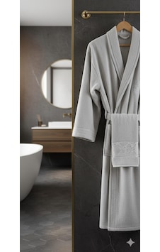 Belinis %100 Pamuk Otel & Spa Kalitesinde Yumuşak Yüksek Su Emici 1 Adet Bornoz 1 Adet 50 X90 Cm Havlu Renk Gri Açik Gri Belinis %100 Pamuk Otel & Spa Kalitesinde Yumuşak Yüksek Su Emici 1 Adet Bornoz 1 Adet 50 X90 Cm Havlu Renk Gri Açik Gri