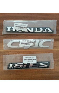 Honda Civic 1.6 İes Bagaj Yazısı Seti 3lü Honda Cıvıc 1.6i Es Honda Civic 1.6 İes Bagaj Yazısı Seti 3lü Honda Cıvıc 1.6i Es
