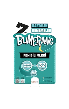 7. Sınıf Bumerang 32 Haftalık Fen Bilimleri Denemeleri - Ayça Nur Ceylan - Günay Yayıncılık 7. Sınıf Bumerang 32 Haftalık Fen Bilimleri Denemeleri - Ayça Nur Ceylan - Günay Yayıncılık