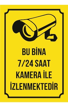 Bu Bina Kamera İle İzlenmektedir 21x28 Arkası Sticker Bu Bina Kamera İle İzlenmektedir 21x28 Arkası Sticker