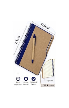 Sert Kapak Çizgili Defter 100 Yaprak 1 Adet Kalem Hediyeli Lastikli Defter Spiralli Günlük Defteri Lacivert Sert Kapak Çizgili Defter 100 Yaprak 1 Adet Kalem Hediyeli Lastikli Defter Spiralli Günlük Defteri Lacivert