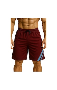 Top Glory Bordo Mavi Cepli Basketbol Şortu Spor Şort Top Glory Bordo Mavi Cepli Basketbol Şortu Spor Şort