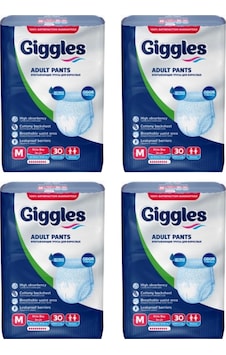 Giggles Külotlu Yetişkin Hasta Bezi Orta Boy M 4 x 30'lu