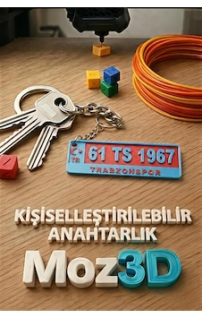 Kişiye Özel Trabzonspor Plaka Anahtarlık Çok Renkli