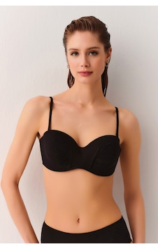 Suwen Diana Straplez Bikini Üst Sbn26565012 Siyah