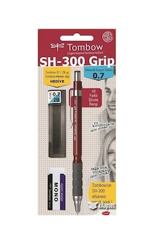 Tombow Sh-300 Grip 0,7 Mm Bordo Uç Silgi Kalem 3pc Seti Tombow Sh-300 Grip 0,7 Mm Bordo Uç Silgi Kalem 3pc Seti