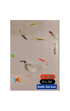 At -çek Top Arkası 5,5 Cm Silikon Balık 6 Lı Hazır Set 2025 Model