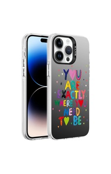 Apple Uyumlu iPhone 14 Pro Kılıf Desenli Zore Silver Sert Kapak Apple Uyumlu iPhone 14 Pro Kılıf Desenli Zore Silver Sert Kapak
