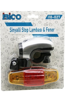 2in1 Bisiklet 5 Led Fener - Sinyalli Stop Lamba Pilli 4741 Altın 2in1 Bisiklet 5 Led Fener - Sinyalli Stop Lamba Pilli 4741 Altın