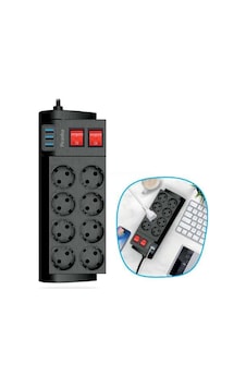 Isıya Dayanıklı Termal Akım Korumalı 2 Metre 16a 4000w 8li Priz Ve 3 Usb Li Uzatma Kablosu Diğer Isıya Dayanıklı Termal Akım Korumalı 2 Metre 16a 4000w 8li Priz Ve 3 Usb Li Uzatma Kablosu Diğer