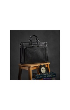 Passtell %100 Hakiki Deri Omuz Askılı Unisex Laptop Bölmeli Spor Evrak Çantası Siyah Siyah Passtell %100 Hakiki Deri Omuz Askılı Unisex Laptop Bölmeli Spor Evrak Çantası Siyah Siyah