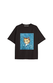 Kalic Studio Unisex Van Gogh Baskılı Oversize Tshirt Siyah-49 Kalic Studio Unisex Van Gogh Baskılı Oversize Tshirt Siyah-49