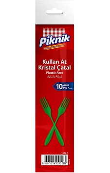 Piknik Kullan-at Kristal Çatal 10'lu Renk'li 1442 Piknik Kullan-at Kristal Çatal 10'lu Renk'li 1442