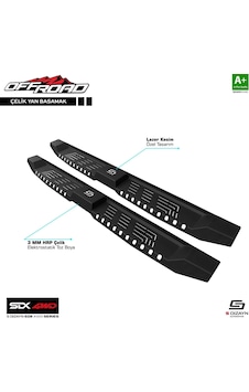 Nissan Navara Uyumlu 2 Çelik Yan Basamak 205 Cm V2 2005-2015 Sedan 4wd Off Road Parça