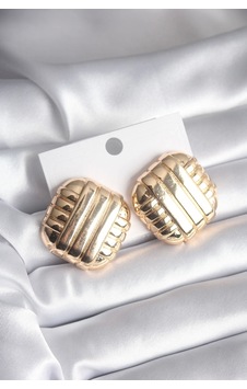 Pirinç Gold Renk İşleme Detay Kadın Küpe Çok Renkli Pirinç Gold Renk İşleme Detay Kadın Küpe Çok Renkli