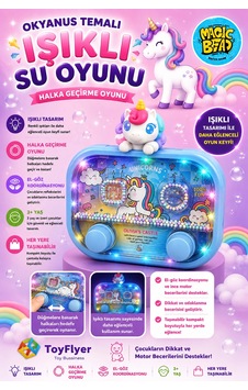Su Oyunu Water Game Çocuklar İçin Eğlenceli Halka Geçirme Işıklı Unicorn Modelleri 2586bc-f12mav