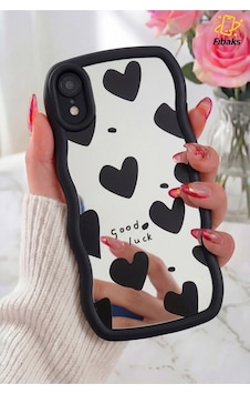 Fibaks iPhone Xr Uyumlu Kılıf Aynalı Kalp Desenli Yumuşak Kenarlı Kamera Korumalı Silikon Kapak Fibaks iPhone Xr Uyumlu Kılıf Aynalı Kalp Desenli Yumuşak Kenarlı Kamera Korumalı Silikon Kapak