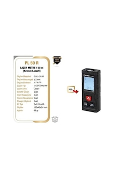 Proter PL 55 R Şarjlı Lazer Metre 50 Metre Proter PL 55 R Şarjlı Lazer Metre 50 Metre
