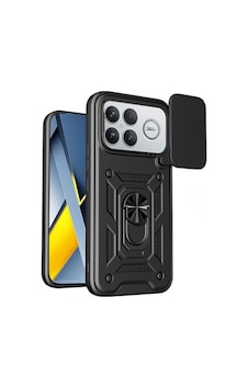 Xiaomi Poco F8 Ultra Kılıf Magnetik Standlı Kamera Korumalı Zore Sürgülü Vega Kapak Xiaomi Poco F8 Ultra Zore - Siyah