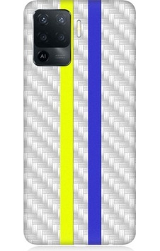 Oppo Reno 5 Lite Uyumlu Sarı Lacivert Metal Motif Desenli Silikon Kılıf Oppo Reno 5 Lite Uyumlu Sarı Lacivert Metal Motif Desenli Silikon Kılıf