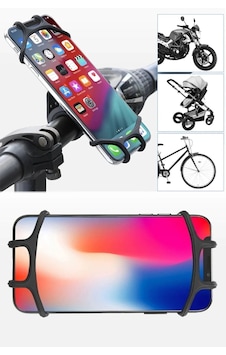 Universal Motorsiklet & Bisiklet Telefon Tutucu Portatif Sağlam Siyah