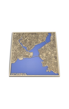 Capellawoodworks İstanbul Haritası Duvar Süsü