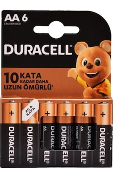 Duracell LR6/MN1500 Blister AA Kalem Pil 6'lı Duracell LR6/MN1500 Blister AA Kalem Pil 6'lı