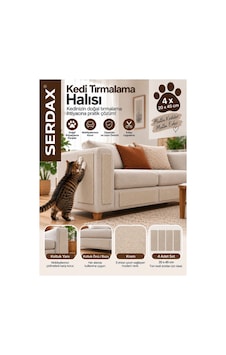 Kedi Tırmalama Halısı Kendinden Yapışkanlı Koltuk Duvar Mobilya Koruma Matı 4 Adet 20 X 45 Cm- Krem Krem Kedi Tırmalama Halısı Kendinden Yapışkanlı Koltuk Duvar Mobilya Koruma Matı 4 Adet 20 X 45 Cm- Krem Krem