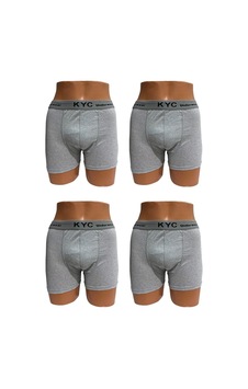 Kyc Shopping 4 Adet Gri Renk Pamuklu Likralı Penye Esnek Kumaş Boxer Kyc Shopping 4 Adet Gri Renk Pamuklu Likralı Penye Esnek Kumaş Boxer