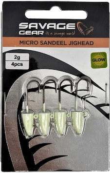 Savage Gear Lrf Micro Sandeel Jighead Glow 4 Adet Zoka 8 - 3gr Savage Gear Lrf Micro Sandeel Jighead Glow 4 Adet Zoka 8 - 3gr