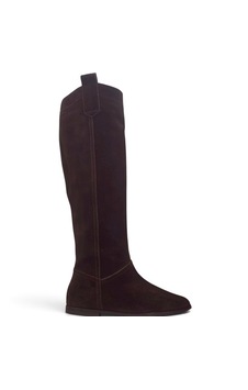 Desen Shoes Desen Ayakkabı Bayan Çizme Kahve Süet Deri