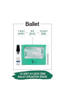 Ballet K4 Gümüş Epilasyon İğnesi Çelik İğne 10'lu Ballet K4 Gümüş Epilasyon İğnesi Çelik İğne 10'lu