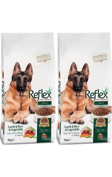 Reflex Kuzu Etli & Pirinçli & Sebzeli Yetişkin Köpek Maması 2 x 15 KG