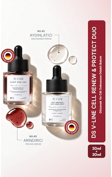 Ds V-lıne Cell Renew & Protect Duo %10 Aha + %2 Bha Arındırıcı Peeling Serum 30 Ml + %15 Niacinamide %5 Glikolik Asit Gözenek Serumu 30 Ml 2'li Set Ds V-lıne Cell Renew & Protect Duo %10 Aha + %2 Bha Arındırıcı Peeling Serum 30 Ml + %15 Niacinamide %5 Glikolik Asit Gözenek Serumu 30 Ml 2'li Set