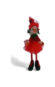 Renkli Kısa Saçlı Elf Bebek Yeşil Yelekli Renkli Kısa Saçlı Elf Bebek Yeşil Yelekli