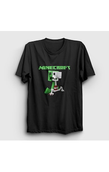 Presmono Unisex Creeper Minecraft T-shirt Siyah Presmono Unisex Creeper Minecraft T-shirt Siyah