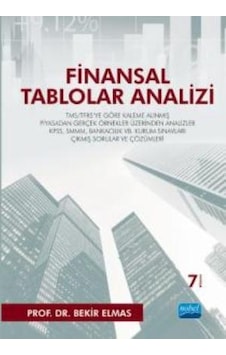 Finansal Tablolar Analizi Bekir Elmas Nobel Akademik Yayıncılık Finansal Tablolar Analizi Bekir Elmas Nobel Akademik Yayıncılık