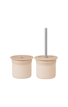 Ham+hüp Pipetli Silikon Bardak Seti Bubble Beige / Powder Grey