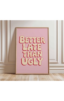 Geç Olsun Çirkin Olsun Posteri Retro Tipografi Duvar Sanatı Komik Alıntı Baskısı Pembe Estetik Pop Art Cesur Grafik Ev Dekorasyonu Geç Olsun Çirkin Olsun Posteri Retro Tipografi Duvar Sanatı Komik Alıntı Baskısı Pembe Estetik Pop Art Cesur Grafik Ev Dekorasyonu