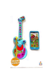 Türkçe Müzikli Eğitici Çocuk Gitarı - Pilli Ve Sesli Erkek Çocuk Oyuncak Modeli