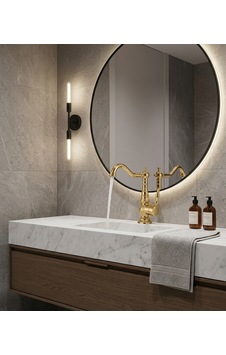 Desenli Rustik Lavabo Bataryası Altın - Gold Desenli Rustik Lavabo Bataryası Altın - Gold