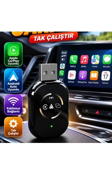 Kablosuz Android Auto Adaptörü Carplay Uyumlu Tak Çalıştır Araç Dönüştürücü Kablosuz Android Auto Adaptörü Carplay Uyumlu Tak Çalıştır Araç Dönüştürücü