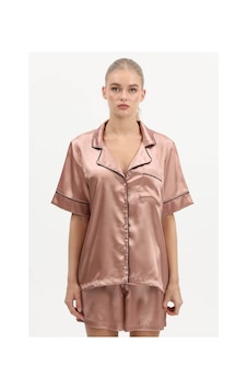 Pierre Cardin Kadın Saten Şort Takımı 1205trnc Turuncu Pierre Cardin Kadın Saten Şort Takımı 1205trnc Turuncu