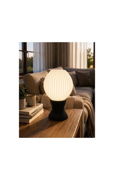 Solvra Velora Glow Dekoratif Masa Lambası Siyah Siyah