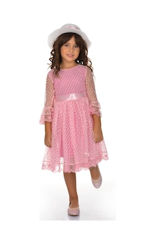 Mnk Baby & Kids Double Şapka Fiyonk Puantiyeli Dönem Elbise Pembe Mnk Baby & Kids Double Şapka Fiyonk Puantiyeli Dönem Elbise Pembe