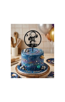 Doğum Günü Pasta Süsü Uzay Temalı Astronot 12x17 Ölçülerinde Tüm Yaşlar Doğum Günü Pasta Süsü Uzay Temalı Astronot 12x17 Ölçülerinde Tüm Yaşlar