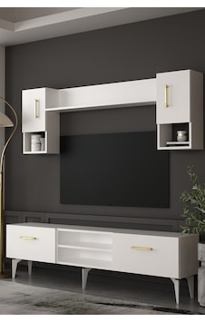 180dhdtür2ba Eros Tv Ünitesi Takım Altın - Beyaz 180dhdtür2ba Eros Tv Ünitesi Takım Altın - Beyaz