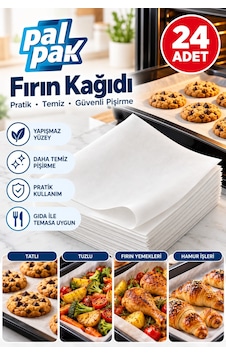Hazır Kesilmiş Fırın Kağıdı 37x42cm 24 Adet Beyaz Hazır Kesilmiş Fırın Kağıdı 37x42cm 24 Adet Beyaz